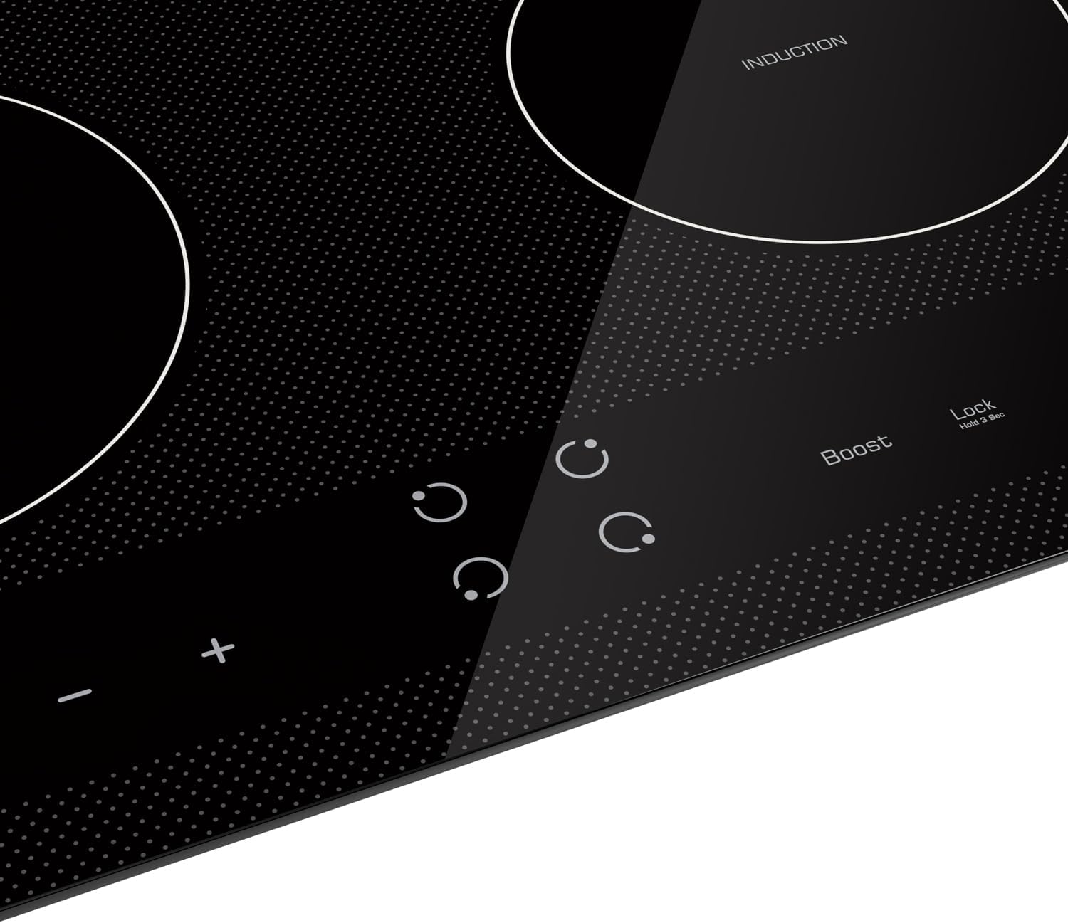 Empava 24 Inch Electric Induction Cooktop, 4 Burner Built-In Smooth Glass Stove Top with Power Boost, Touch Control, Timer, Child Lock, Residual Heat Indicator, Hardwired