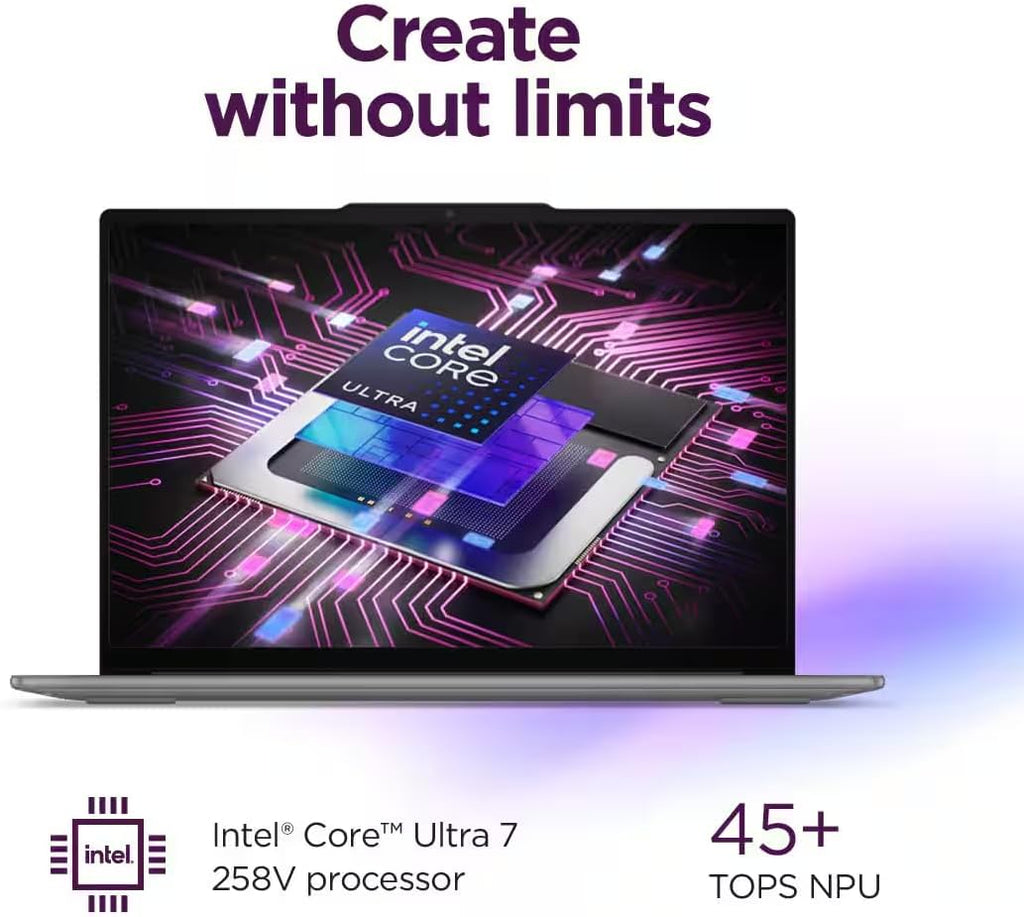 Lenovo Slim 7i Aura Edition AI Laptop (15.3' QHD+ 120Hz Touchscreen, Intel Core Ultra 7 258V, 32GB DDR5, 1TB SSD), Arc 140V GPU, Backlit, Copilot+ PC, 1080P IR Webcam, Wi-Fi 7, Win 11 Home, Luna Grey
