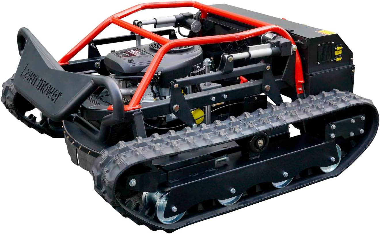 All-Terrain Remote-Controlled Robotic Lawnmower, Featuring a 27-Horsepower High-Power Twin-Cylinder Engine, a Mowing Width of up to 35.43 Inches, and a 48v Brushless Motor