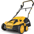 ZEGJAW 15' Artificial Turf Sweeper, 13 Amp Lawn Sweeper, Support 5-Position Depth Adjustment with 45L Removable Collection Bag, Quick-Fold, for Artificial Grass, Keep Your Yard Tidy
