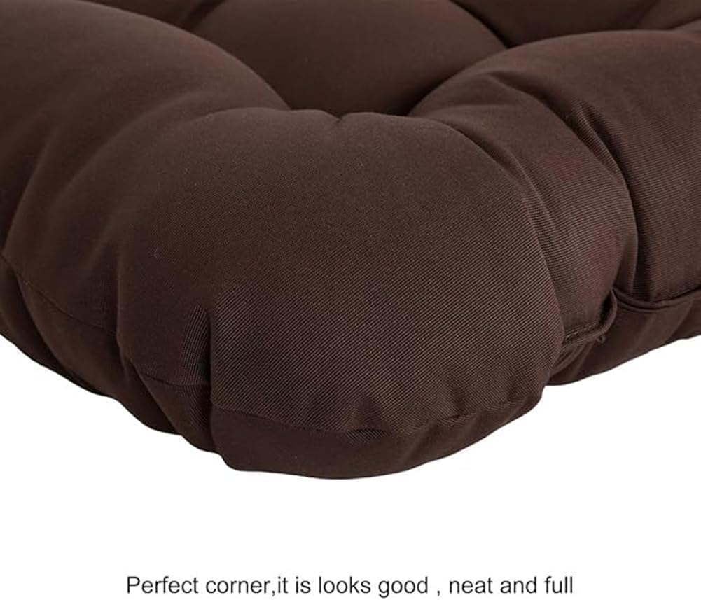 Waterproof Thicken Papasan Cushion,Hanging Basket Chair Cushion,Swing Egg Chair Pad Replacement for Outdoor Garden Seat,Soft Bay Window Mat (Khaki,59x43 in/150x110 cm)