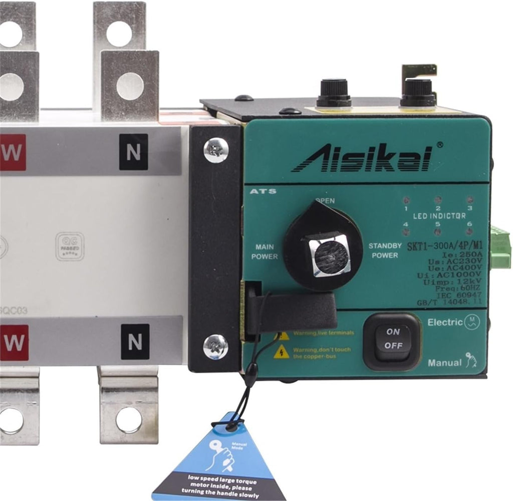 4P 300A ATS Diesel Generator Dual Power Automatic Transfer Switch 300amp 220V Match With Control Module Panel