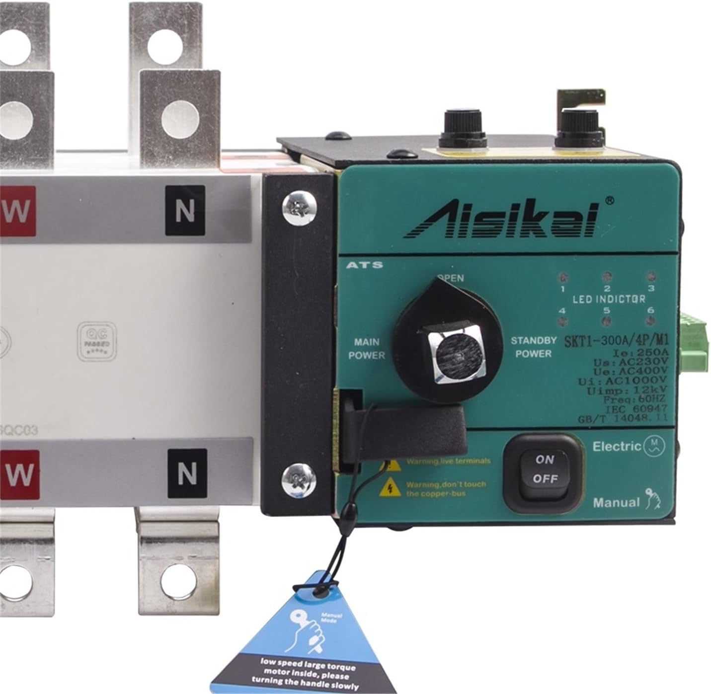4P 300A ATS Diesel Generator Dual Power Automatic Transfer Switch 300amp 220V Match With Control Module Panel