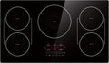 36 Inch Induction Cooktop 5 Burners, Flat Glass Top Electric Stove Hob with Bridge-SYNC, 3 Preset Modes Booster, Timer, Pause, Child Lock, Drop in, 208~240V/50A, Black