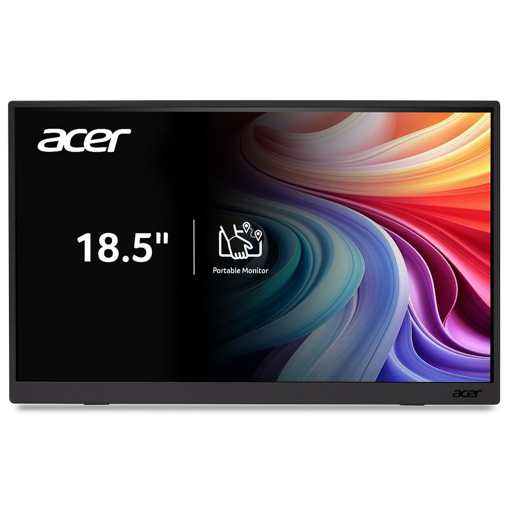 acer Portable Monitor | 18.5' FHD IPS | Adaptive-Sync Support (FreeSync Compatible) | Slim Design | External Monitor for Laptop PC/Mac | 100Hz | 2 x USB 3.1 Type-C Port & HDMI 1.4 | PM191Q Ebmiuux
