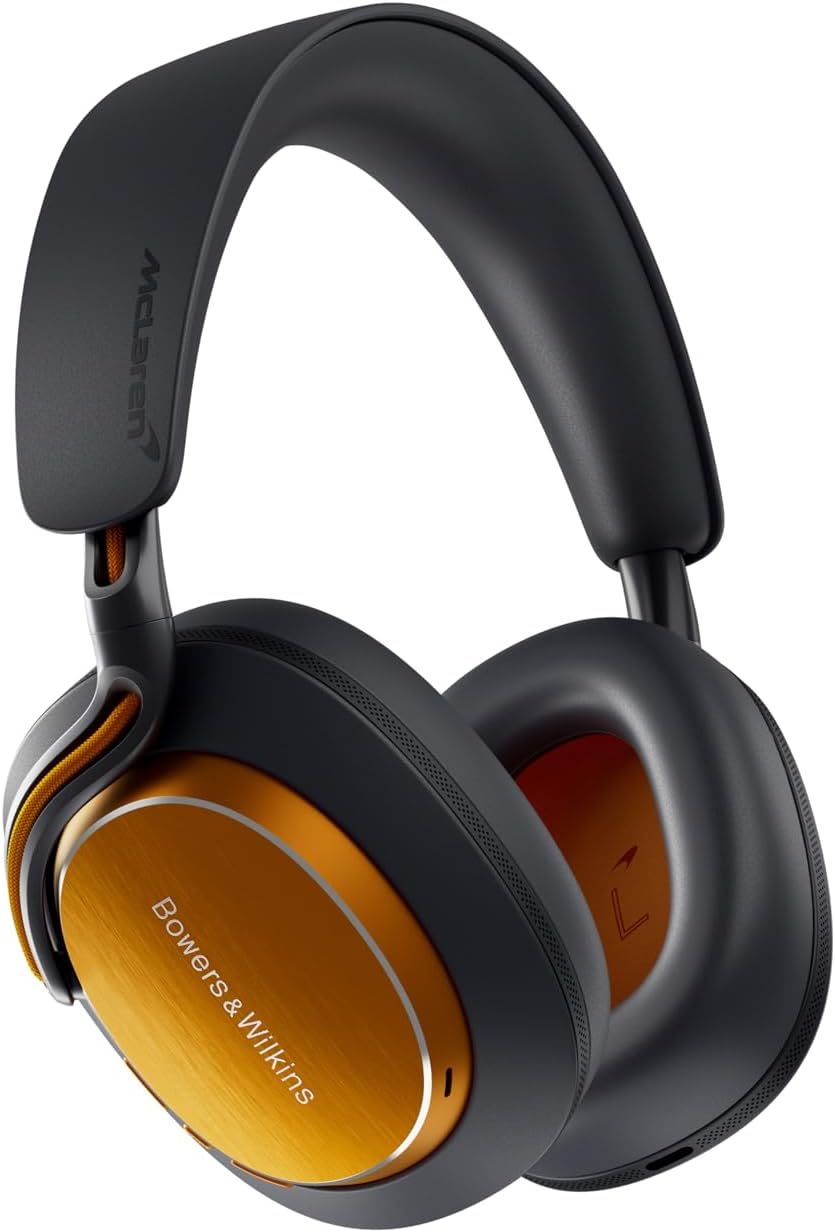 Bowers & Wilkins Px8 S2 McLaren Edition Wireless Over-Ear Headphones, Noise Cancelling Bluetooth Headphones, aptX Lossless, Memory Foam Ear Cushions, High-Resolution Audio, All-Day Comfort