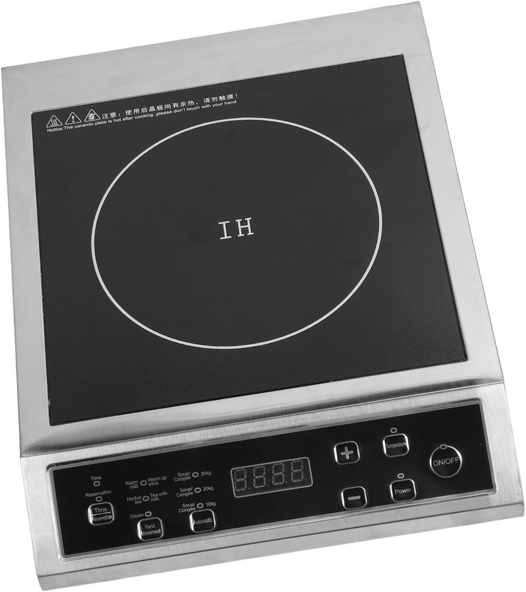 3500W Portable Induction Cooktop Easy to Clean Multifunctional Countertop Burner Induction Hot Plate with Sensor Touch Panel for Cooking (US Plug 110V)