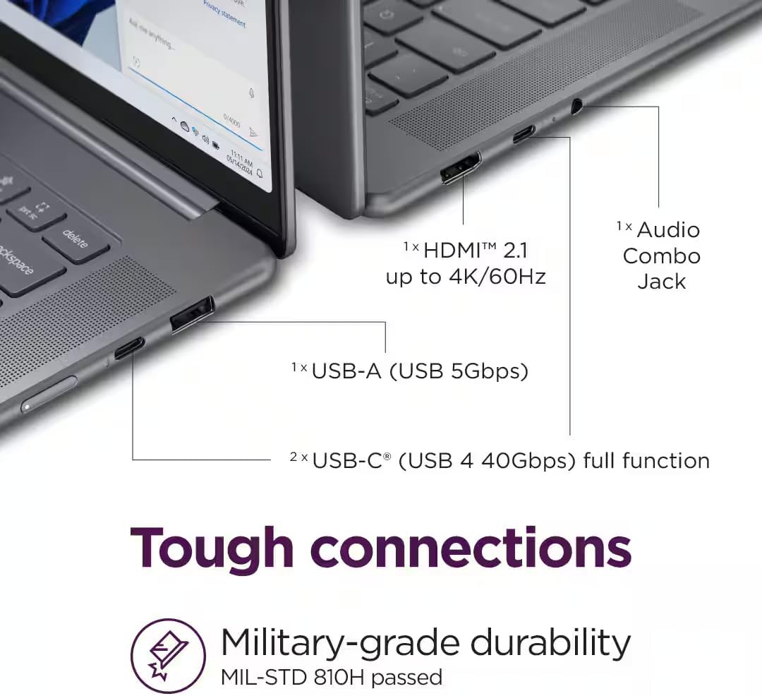 Lenovo Slim 7i Aura Edition AI Laptop (15.3' QHD+ 120Hz Touchscreen, Intel Core Ultra 7 258V, 32GB DDR5, 1TB SSD), Arc 140V GPU, Backlit, Copilot+ PC, 1080P IR Webcam, Wi-Fi 7, Win 11 Home, Luna Grey