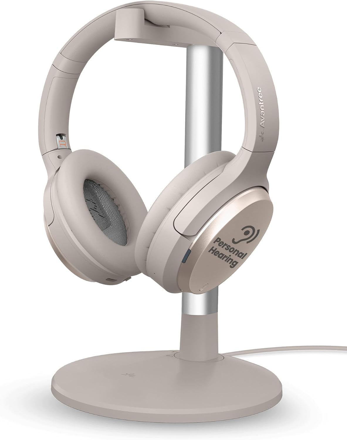 Avantree Eon Me – Personalized Sound Bluetooth Headphones for Seniors & Hard of Hearing, with Left & Right Ear Compensation, Clear Speech, Replaceable Battery, 60H Playtime, and Charging Stand