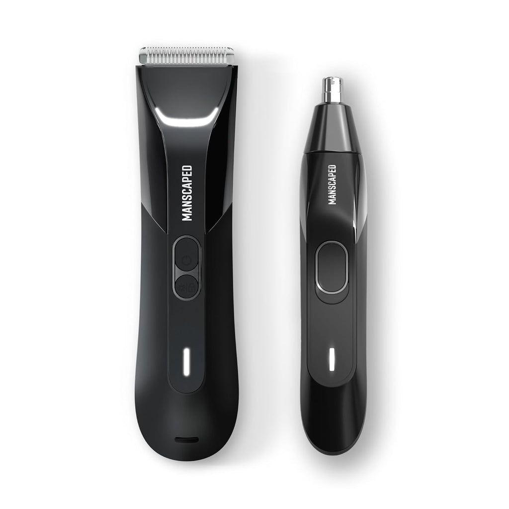 MANSCAPED® The Perfect Duo 4.0 PRO Includes: The Lawn Mower® 4.0 PRO Waterproof Electric Men's Groin & Body Hair Trimmer and Weed Whacker® 2.0 Nose & Ear Hair Trimmer, Updated SkinSafe® Blades