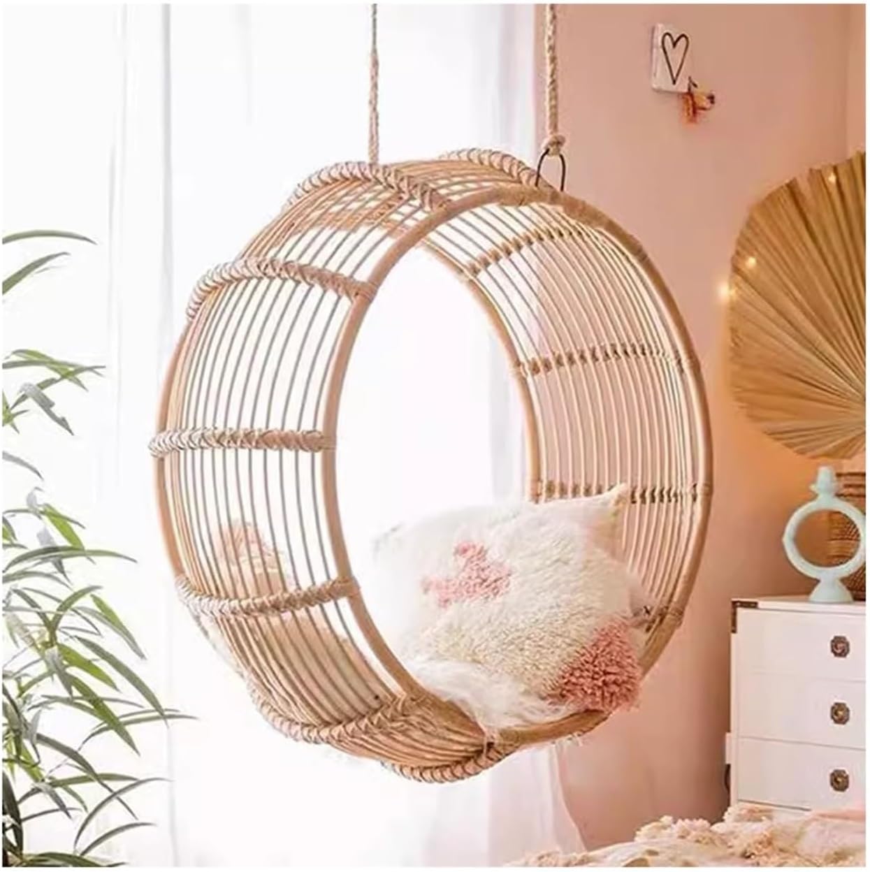 Wicker Chairs Outdoor Balcony Hanging Basket Rocking Chair Household Hanging Swing Hammock Indoor Hanging Chair Patio Chair