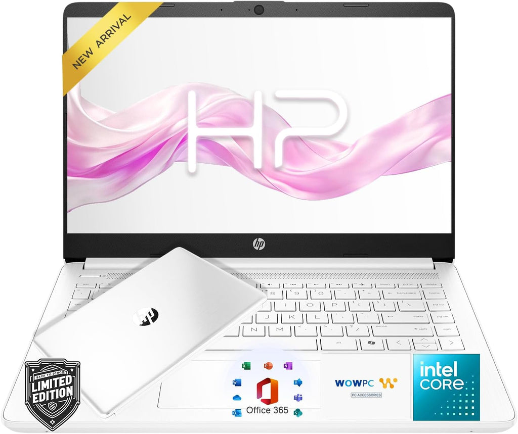 HP Ultrabook Laptop with Copilot AI • 2026 Edition • 8GB RAM • Intel Core • 192GB SSD • Microsoft 365 • Webcam • Windows 11 • Thin & Portable • w/o Mouse