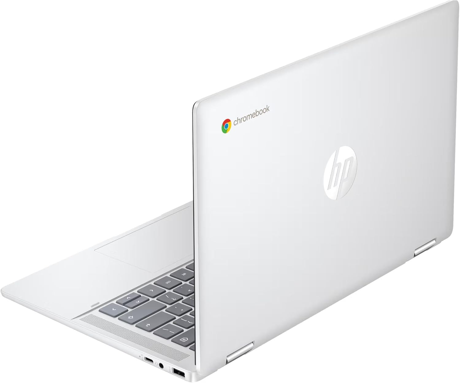 HP Convertible 2-in-1 Chromebook in Silver 14' Touch HD Intel 4-Core up to 3.40GHz 4GB Ram 128GB Storage 4K Graphics Super-Fast WiFi Chrome OS (14b - Renewed)