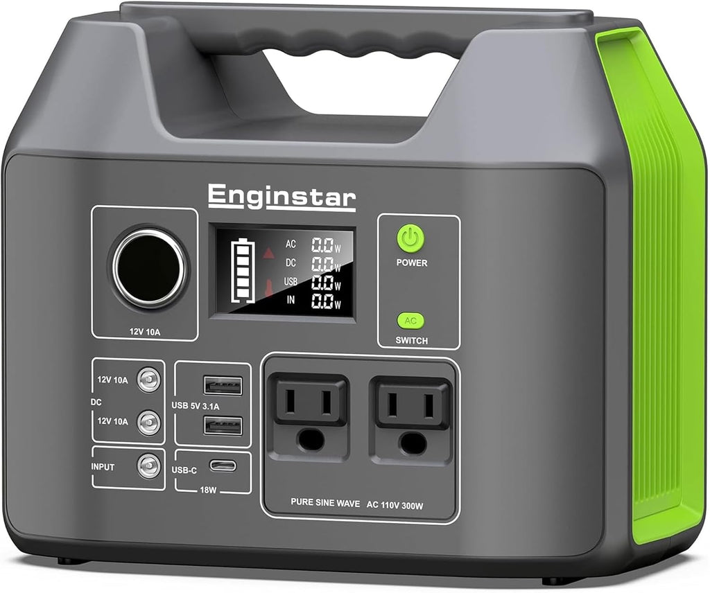 Solar Generator, 296Wh Portable Power Station,110V Pure Sine Wave, 80000mAh Backup Battery Power Supply for CPAP Outdoor Camping, Traveling, and Emergencies