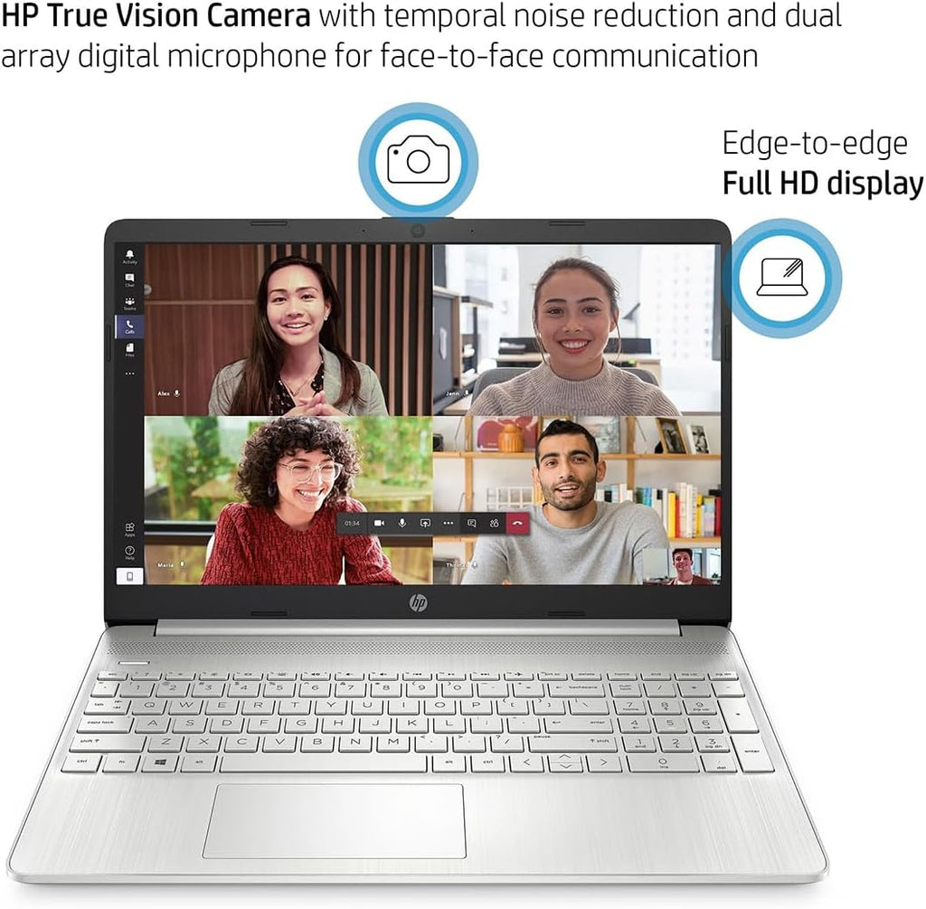 HP 15.6' Full HD Touchscreen Laptop, 16GB RAM, 1TB SSD Storage, Intel Core i7-1255U Processor up to 4.7GHz, Long Battery Life, HD Camera, HDMI, Windows 11, Natural Silver, W/GaLiMu