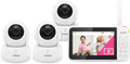 VTech VM924-3 5' Pan Tilt Zoom Video Baby Monitor with 3 Cameras – No WiFi, 17Hr Battery, 1000ft Range, Night Vision & Lullabies – Ideal for New Parents