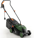 S AFSTAR Electric Corded Lawn Mower, 12-AMP 14-Inch Walk-Behind Lawnmower with Collection Box, 3 Adjustable Height Position, Self Locking Function, Push Lawn Mower for Backyard Patio