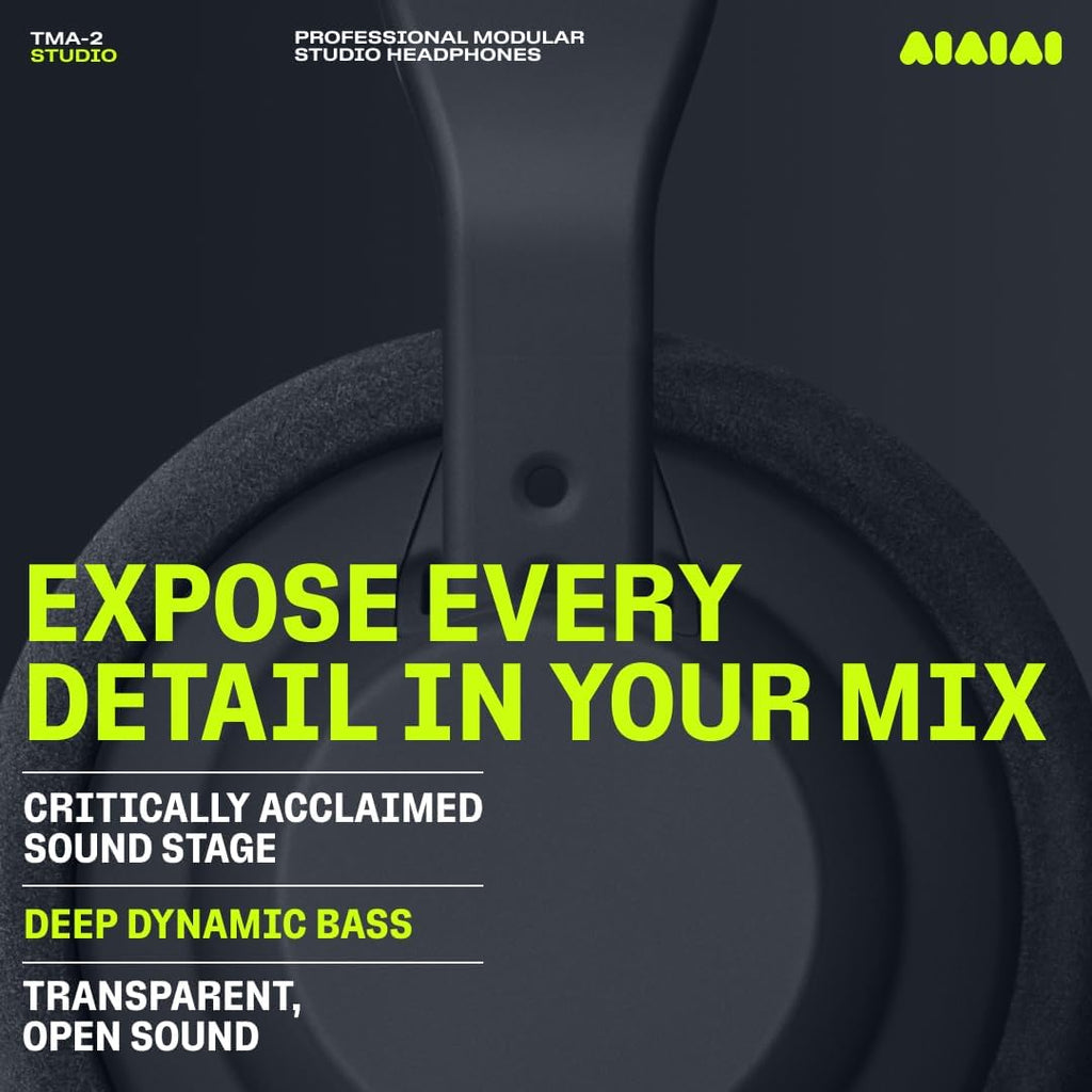 AIAIAI TMA-2 Studio Professional Modular Headphones – Highly Detailed Studio Sound – Ultra-Soft Over-Ear Alcantara® – Customizable & Replaceable Parts