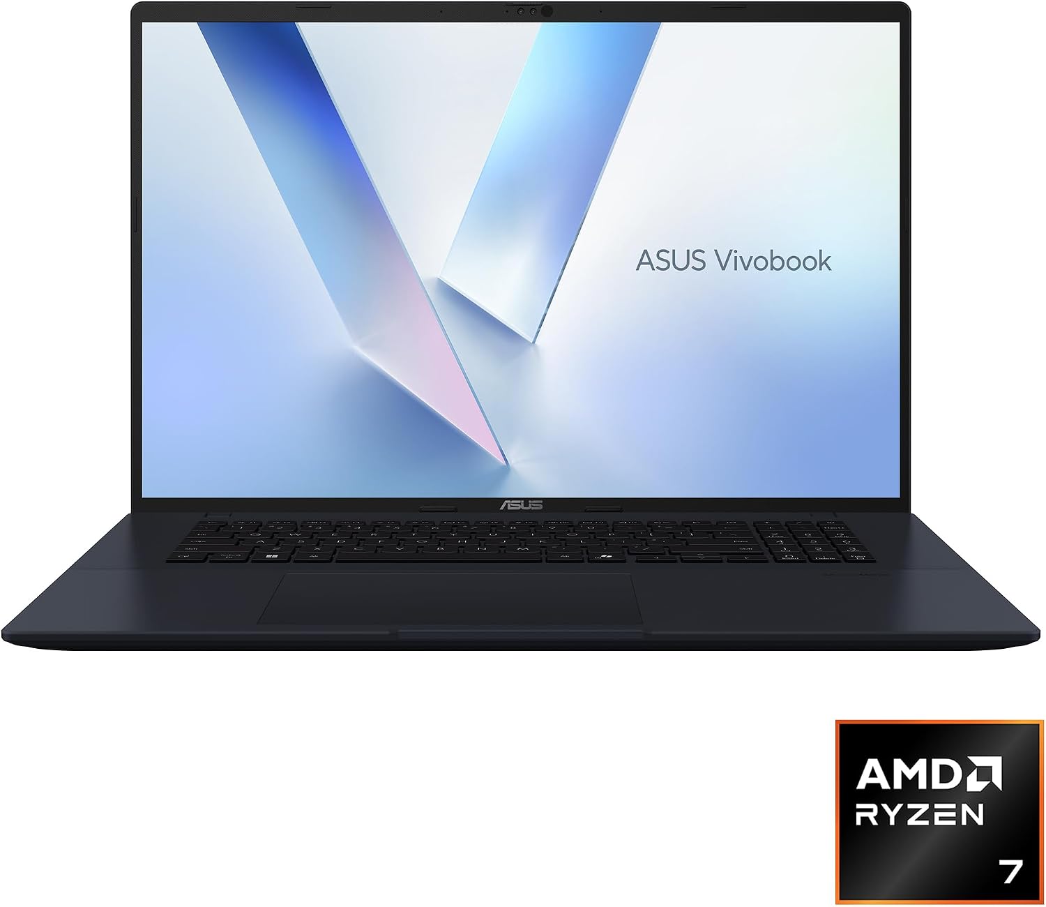 ASUS Vivobook 18 Laptop, 18' WUXGA 144Hz Display, AMD Ryzen 7 260 with XDNA NPU, AMD Radeon Graphics, 32GB RAM, 1TB SSD, Quiet Blue, M1807HA-DB79