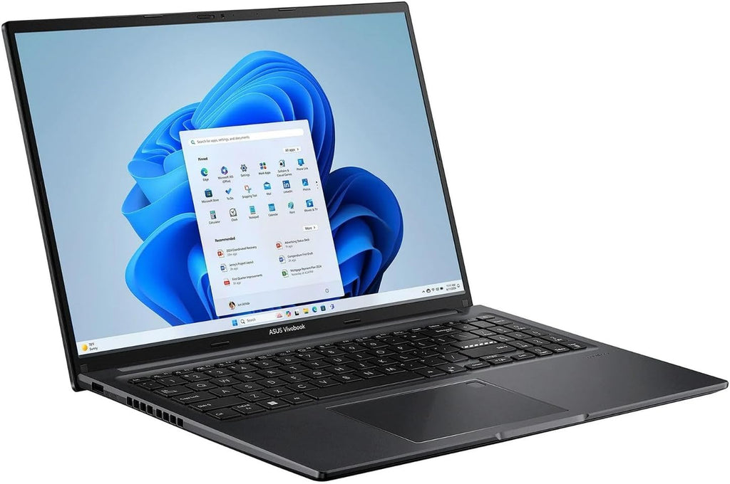 ASUS Vivobook 16' WUXGA Laptop Intel Core i7-1355U 16GB RAM 512GB SSD Intel Iris Xe Graphics Lightweight Portable Notebook Black Windows 11