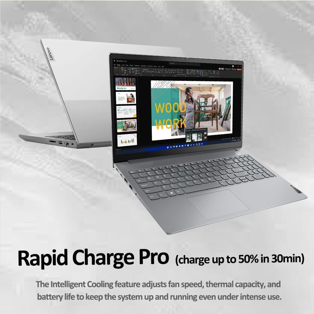 Lenovo ThinkBook 15 Gen 4 Business Laptop (15.6' IPS FHD Touchscreen, Intel 10-Core i7-1255U, 40GB RAM, 1TB SSD), FHD Webcam, Narrow Bezel, Backlit, Fingerprint, Thunderbolt 4, Win 11 Pro, Grey