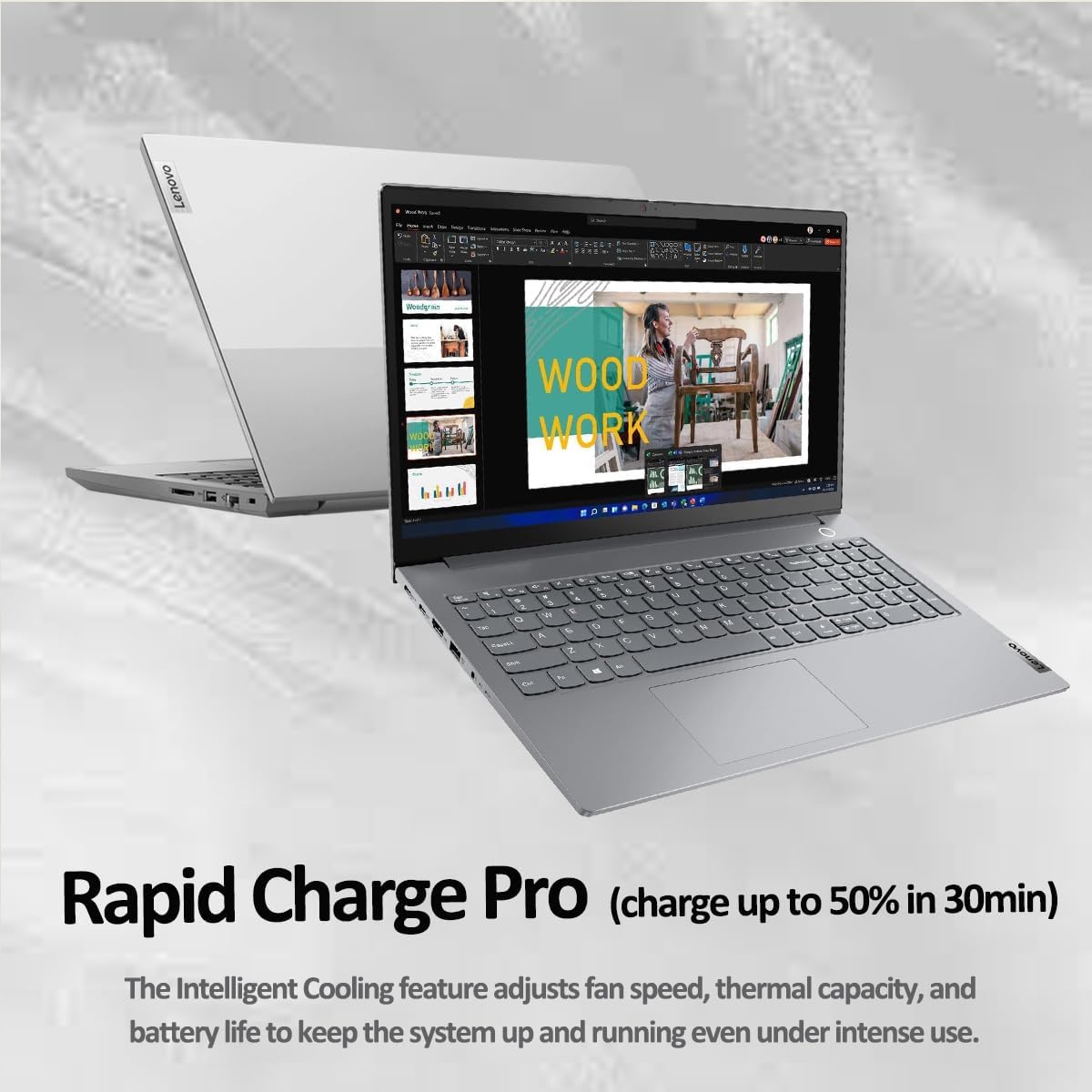 Lenovo ThinkBook 15 Gen 4 Business Laptop (15.6' IPS FHD Touchscreen, Intel 10-Core i7-1255U, 40GB RAM, 1TB SSD), FHD Webcam, Narrow Bezel, Backlit, Fingerprint, Thunderbolt 4, Win 11 Pro, Grey