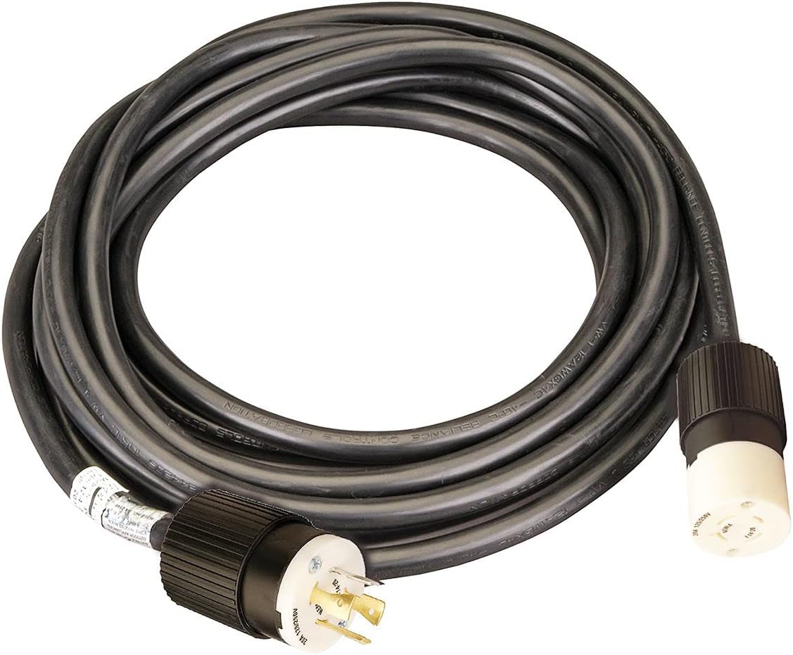 Reliance Controls Corporation PC5020-14 50-Amp, 20-Foot Generator Power Cord for Generators Up to 12,500 Running Watts