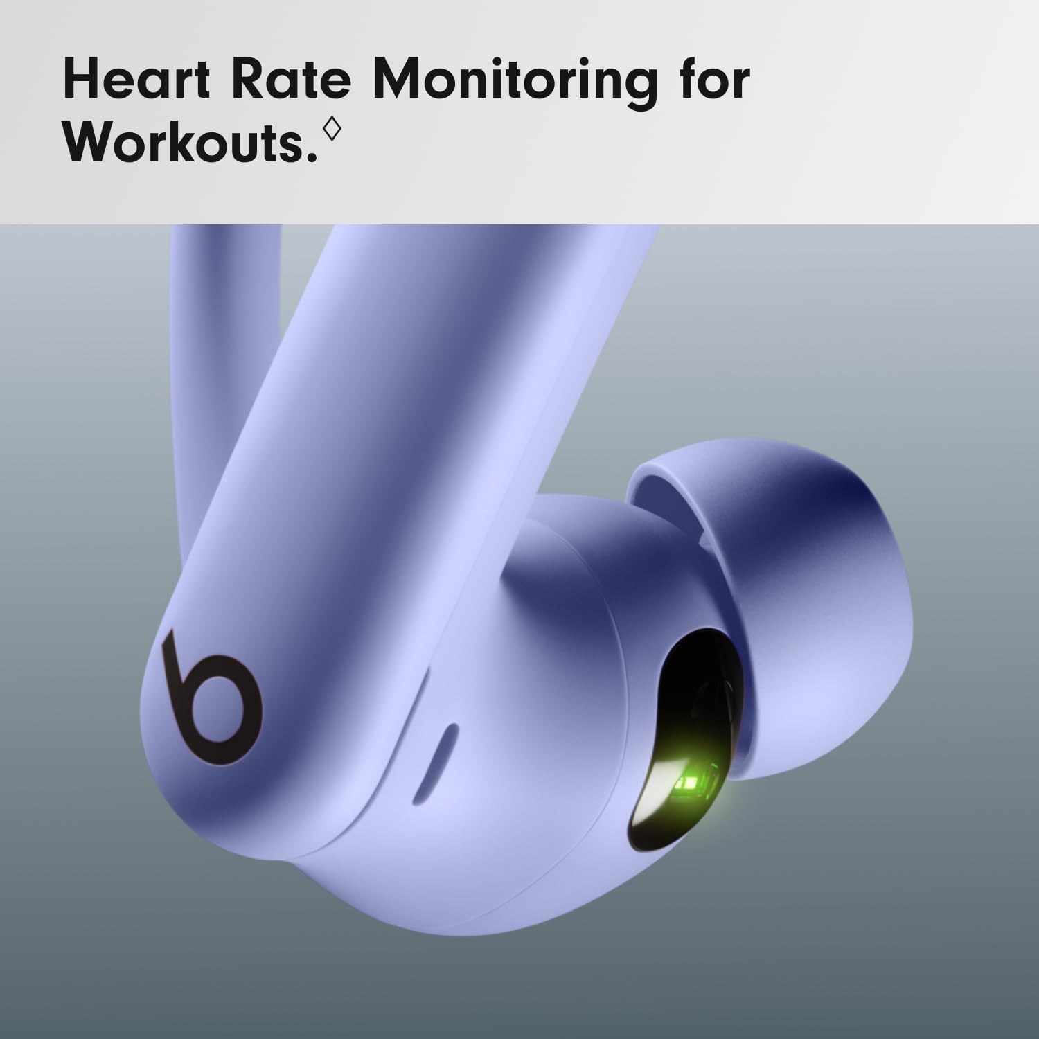 Beats Powerbeats Pro 2 - Wireless Noise Cancelling Workout Earbuds with Secure- Fit Earhooks, Up to 45-Hour Battery with Charging Case, Sweat & Water Resistant, Heart Rate Monitoring - Hyper Purple