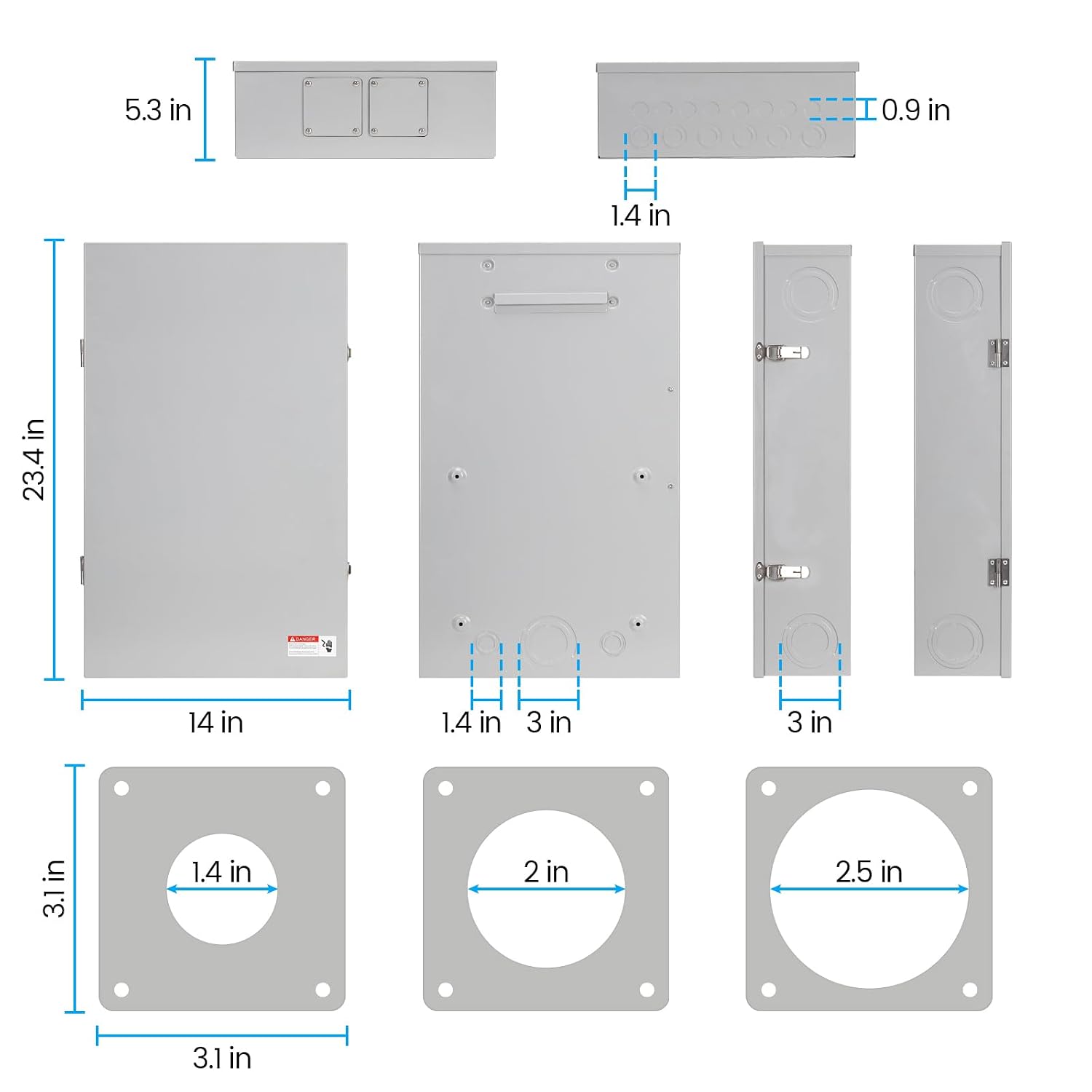 50A Automatic Transfer Switch Kit, IP65 Waterproof Rating for Indoor & Outdoor Use, Automatic Power Conversion to Ensure Continuous Power Supply for 120/240 VAC Pumps, Lights, Stoves