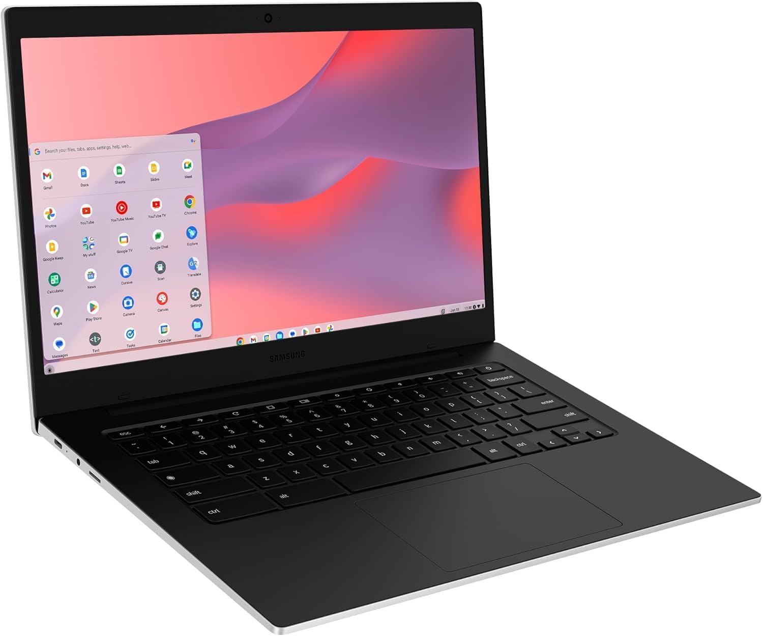 Samsung 14' Galaxy Chromebook Go Laptop PC Computer, Intel Celeron N4500 Processor, 4GB RAM, 576GB Storage Space (64GB eMMC + 512GB External Drive), ChromeOS, Student Laptop, Silver