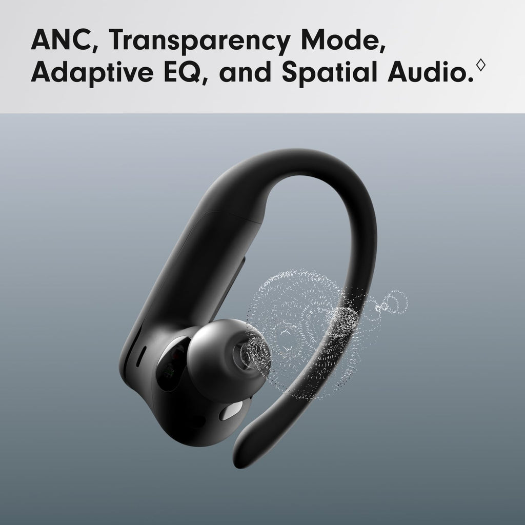 Beats Powerbeats Pro 2 - Wireless Noise Cancelling Workout Earbuds with Secure- Fit Earhooks, Up to 45-Hour Battery with Charging Case, Sweat & Water Resistant, Heart Rate Monitoring - Jet Black