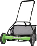 20-Inch 5-Blade Cordless Manual Reel Lawn Mower, Adjustable Cutting Height Manual Reel Mower with Removable Grass Collection Basket, 4 Wheels