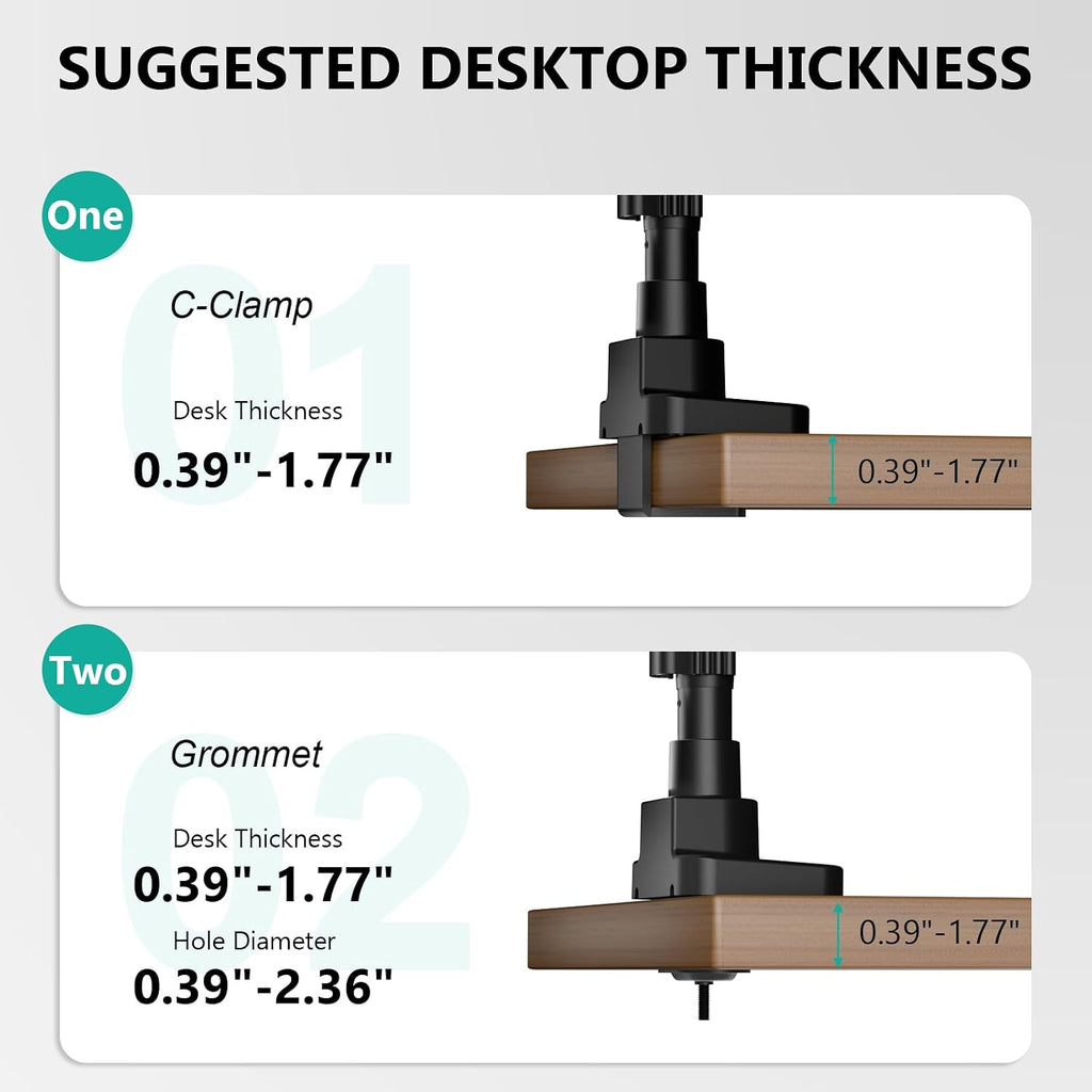 WALI Triple Monitor Mount - Extra Tall 3 Monitor Desk Mount for 13-49 Inch Ultrawide Screens, Up to 44 lbs, Fully Adjustable Heavy Duty Monitor Arm, VESA 75/100 mm (GSDM003-P), Black