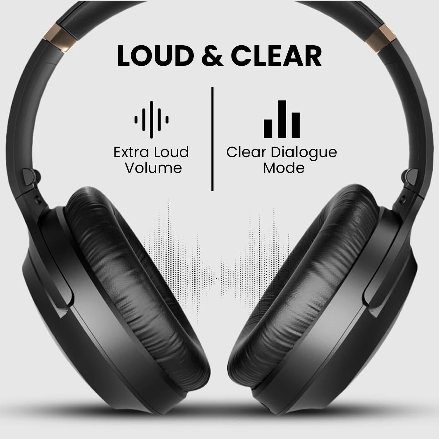 Avantree Duet - Dual Wireless Headphones for TV Watching, Clear Voice & Loud Volume for Seniors and the Hard of Hearing, Easy Plug & Play Setup, with 2.4GHz RF Transmitter & Charging Dock