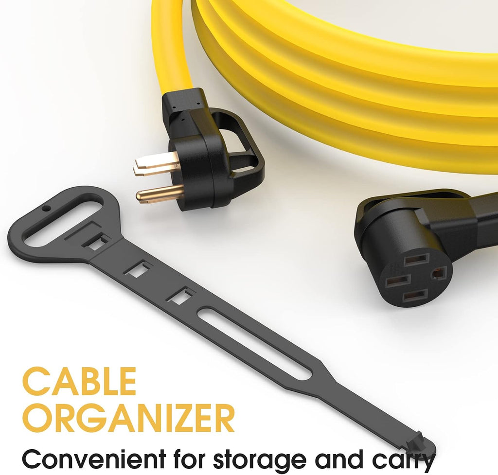 TOOLIOM 50 Amp Generator Cord, NEMA 14-50P/14-50R 50 Amp RV/EV Extension Cord, 125/250V 12500W 6/3+8/1 AWG STW, Power Extension Cord for Generator RV/EV Trailer Camper, UL Listed (50FT)