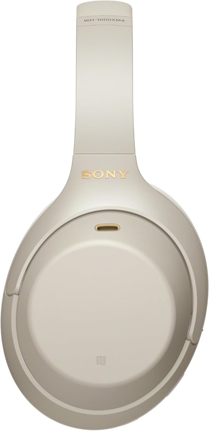 Sony WH-1000XM4 Wireless Industry Leading Noise Canceling Overhead Headphones with Mic for Phone-Call and Alexa Voice Control, Silver (Renewed)
