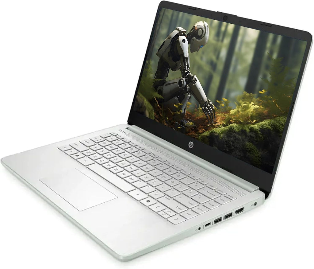 HP Laptop with Microsoft Office and 1TB Cloud Storage (1-Year) | 14 inch HD Computer | 16GB RAM | 128GB UFS | Intel 4-Core CPU(Beat i3-10110U) | Webcam | USB-C | Windows 11 Home in S Mode | LE Bundle