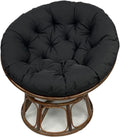 Egg Chair Cushion Only, Waterproof Saucer Chair Cushion, Soft Thick Papasan Chair Cushion, Rocker Chair Pads for Outdoor Indoor Sofa Patio Garden Swing Chair(Black,59 * 43 in)