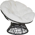 Hanging Basket Seat Cushion Mattress,Indoor Outdoor Swing Chair Cushion Pad,Thicken Round Egg Louger Cushion Pillow for Rocking Chair Hammock White B 120x120cm(47x47inch)