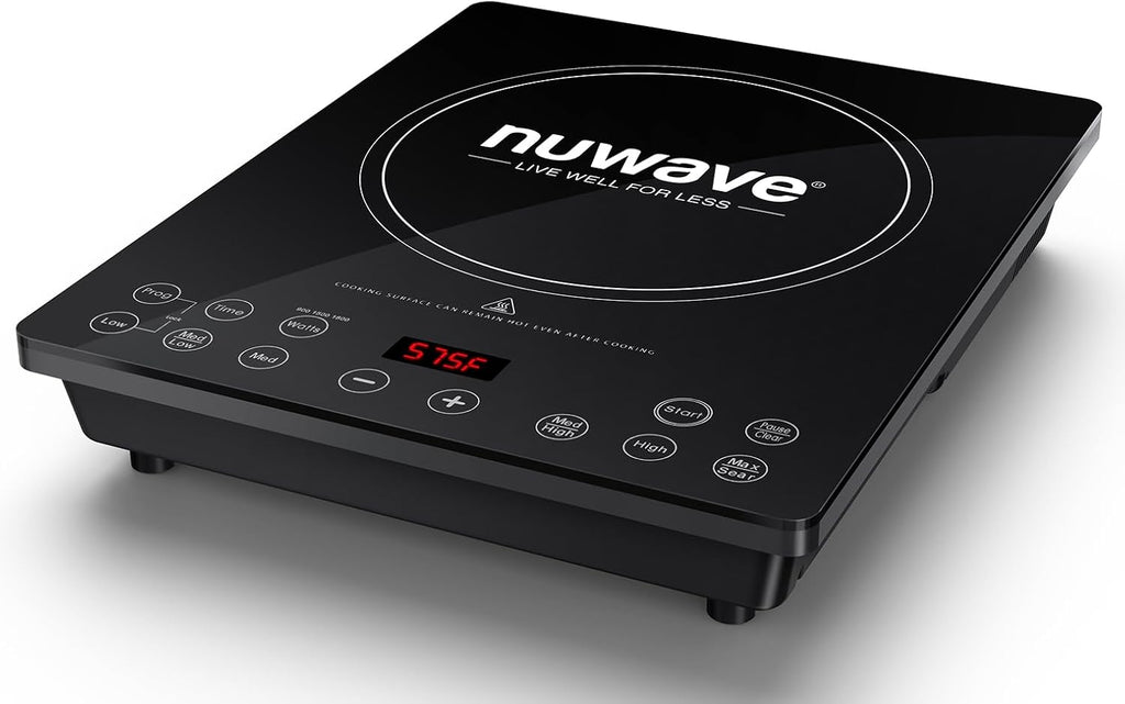 Nuwave Portable Induction Cooktop, NSF-Certified Single Electric Burner, 94 Precise Temp Range, Large 8' Heating Coil, Perfect for Professional & Commercial Settings, Shatter-Proof Glass Surface