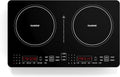 Nuwave PIC Double Portable Induction Cooktop, 900W/1500W/1800W Options, Two 8' Heating Zones, 106 Precise Temperatures from 50°F–575°F in 5°F Increments, Shatter-Resistant Ceramic Glass