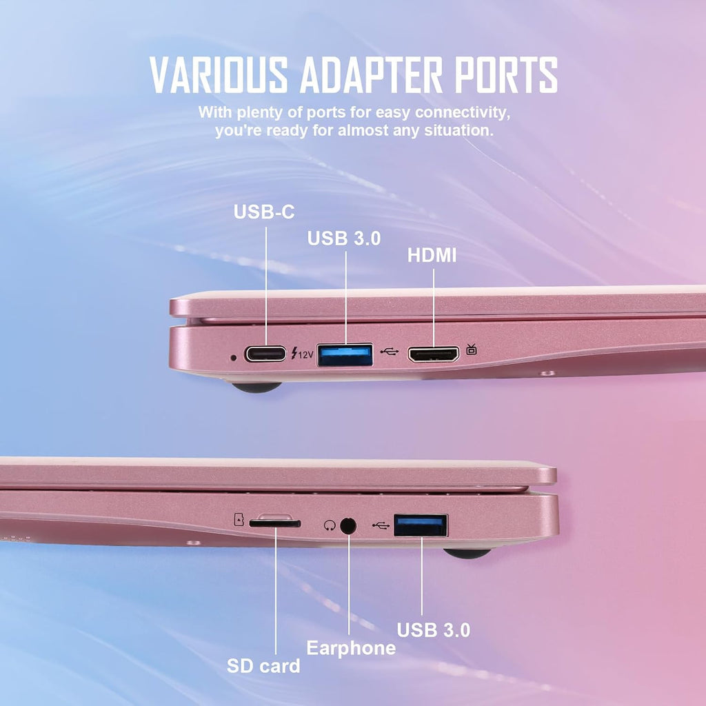 G-Anica win11 Laptop Computer, 8GB RAM 128GB ROM, Celeron Dual core Processors, 10' Netbook Computer with WiFi, Webcam and Bluetooth, Mini Laptop with Bag, Mouse, Headphone and Mouse Pad
