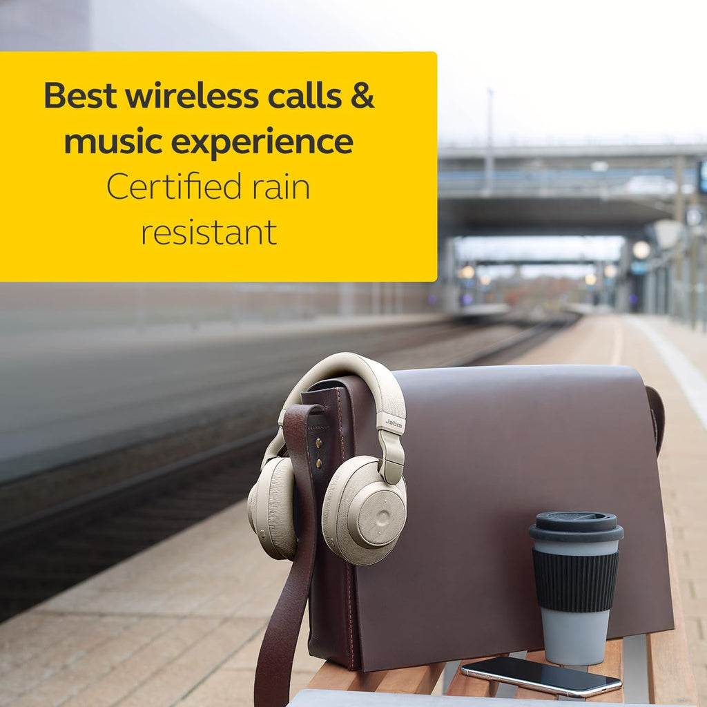 Jabra Elite 85h Wireless Bluetooth Headphones, Gold Beige, Noise Cancelling, 36 Hours Battery Life