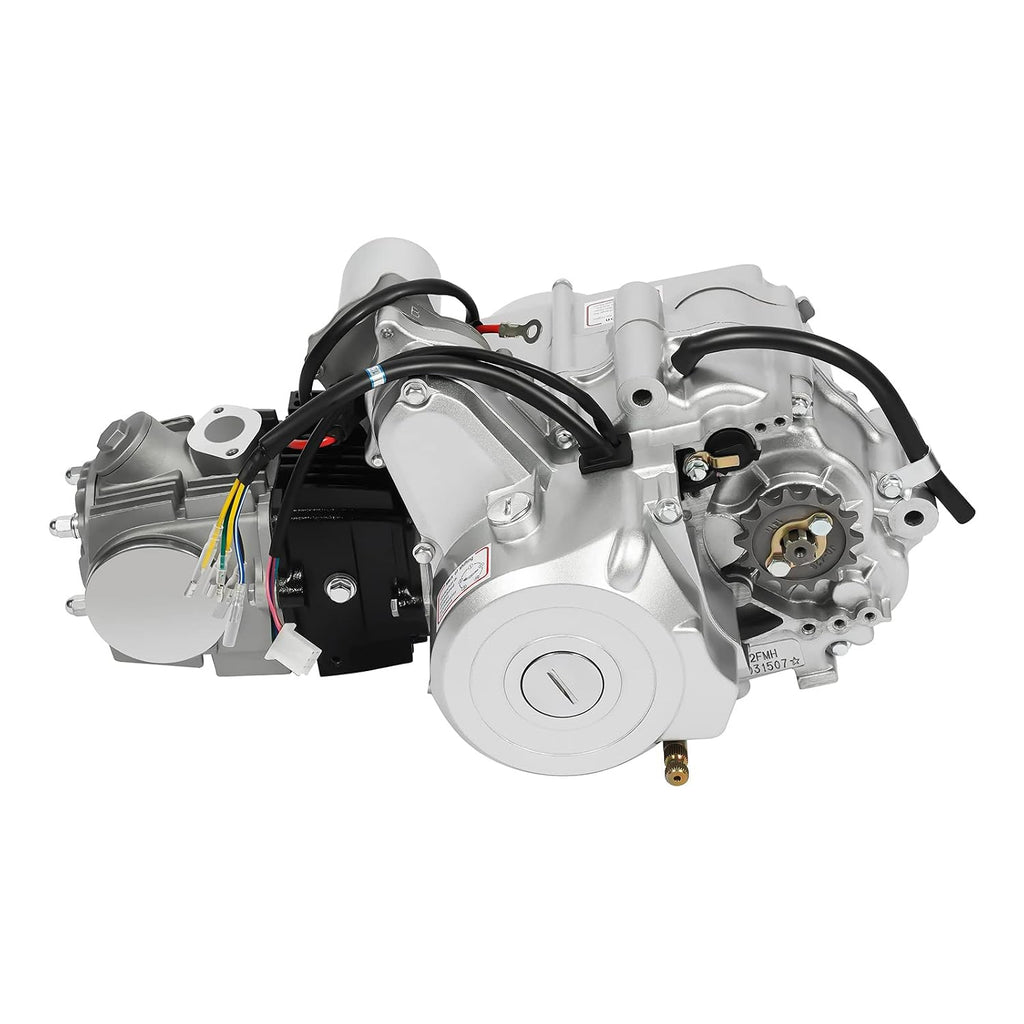 125CC 4 Stroke Engine Motor for ATVs, Single Cylinder Air Cooling Engine Motor Kit, Electric Start Lawn Mower Accessories Engine (Forward-Neutral-Reverse Transmission)