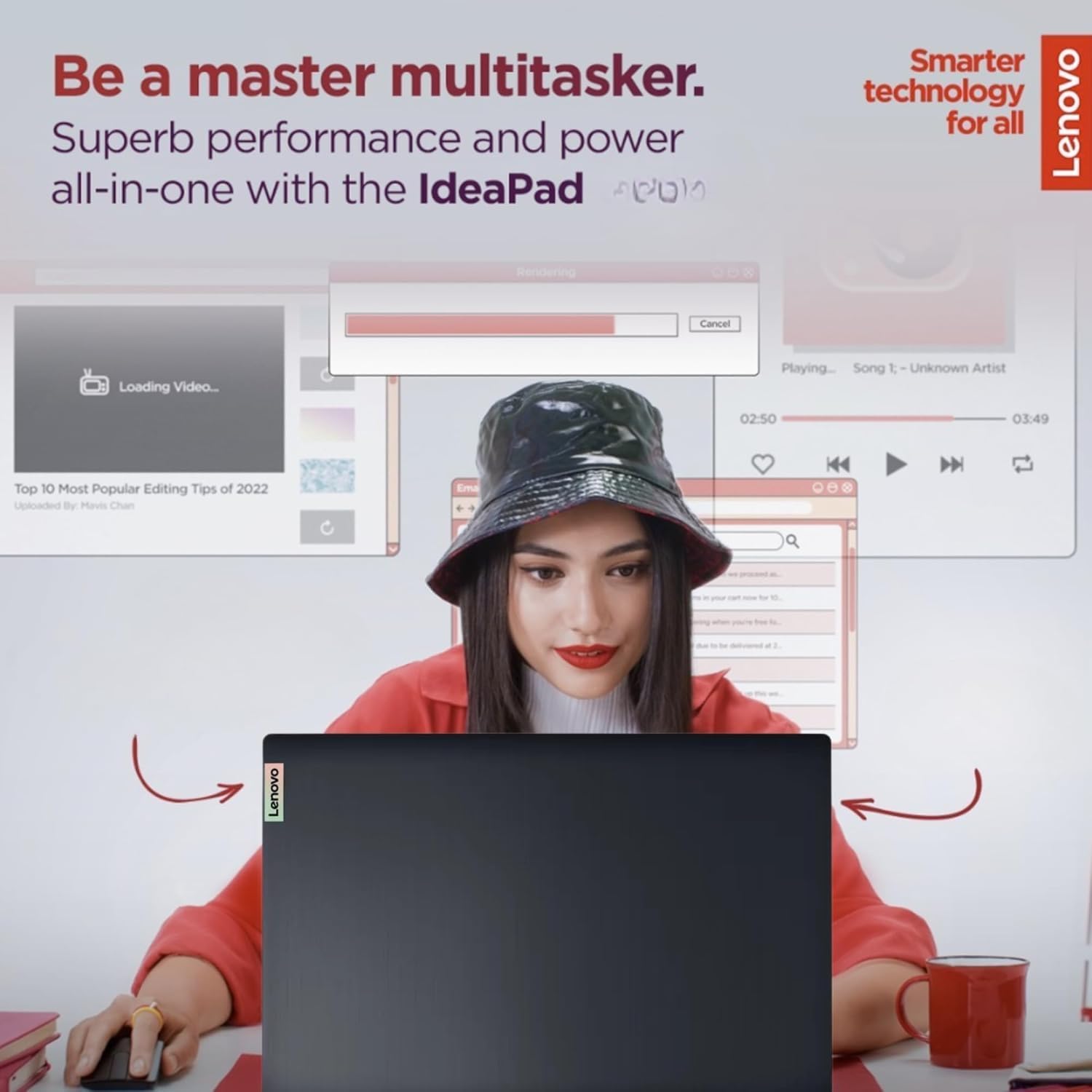 Lenovo IdeaPad 15.6 inch Laptop Computer with Microsoft 365 Home and Business • 8GB RAM • 256GB PCIe SSD • Intel Core • Wi-Fi 6 • 1TB Cloud Storage • 11HR Battery • Windows 11