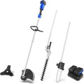 Wild Badger Power Upgraded 40V Cordless String Trimmer & Edger, 4-in-1 Multi-Tool Kit with Hedge Trimmer, Brush Cutter & Pole Saw, Attachment Capable Weed Wacker, 2 * 20V 4.0Ah Batteries & Charger