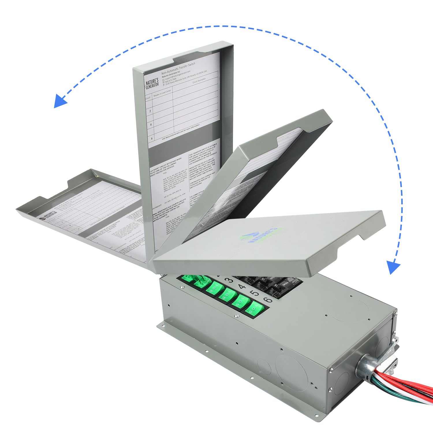 Nature's Generator Transfer Switch 6-Circuits 120/240V 30A Non-Automatic Power Transfer Kit