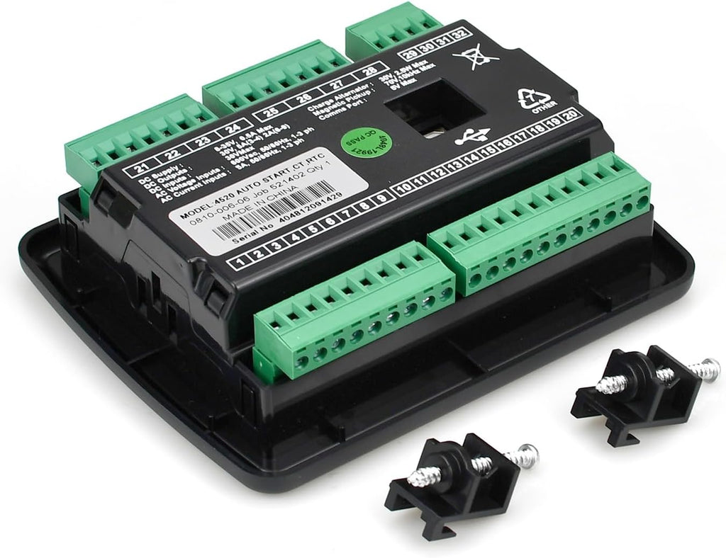 DSE4520 Auto Mains Failure Control Module Self‑Starting LCD Controller,AMF Control Module Automatic Transfer Switch with LCD Display for Electronic Engine Generator Set Applications