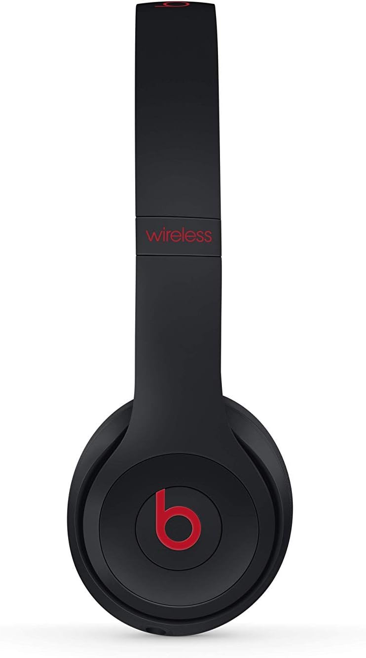 Beats Solo3 Wireless On-Ear Headphones - The Beats Decade Collection - Defiant Black-Red (Renewed)
