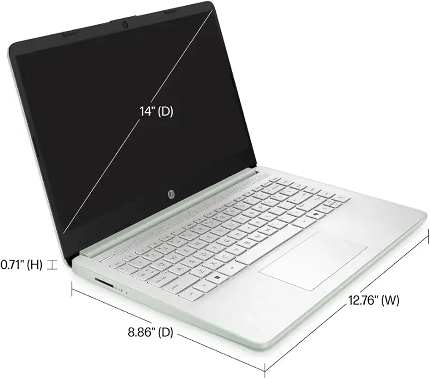 HP Laptop with Microsoft Office and 1TB Cloud Storage (1-Year) | 14 inch HD Computer | 8GB RAM | 128GB UFS | Intel 4-Core CPU(Beat i3-10110U)| Windows 11 Home in S Mode| LE Bundle
